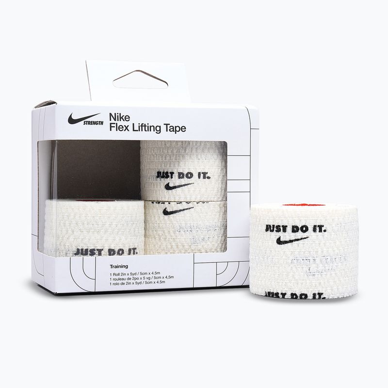Bandaj elastic coeziv Nike Strenght Flex Lifting Tape white/black 2
