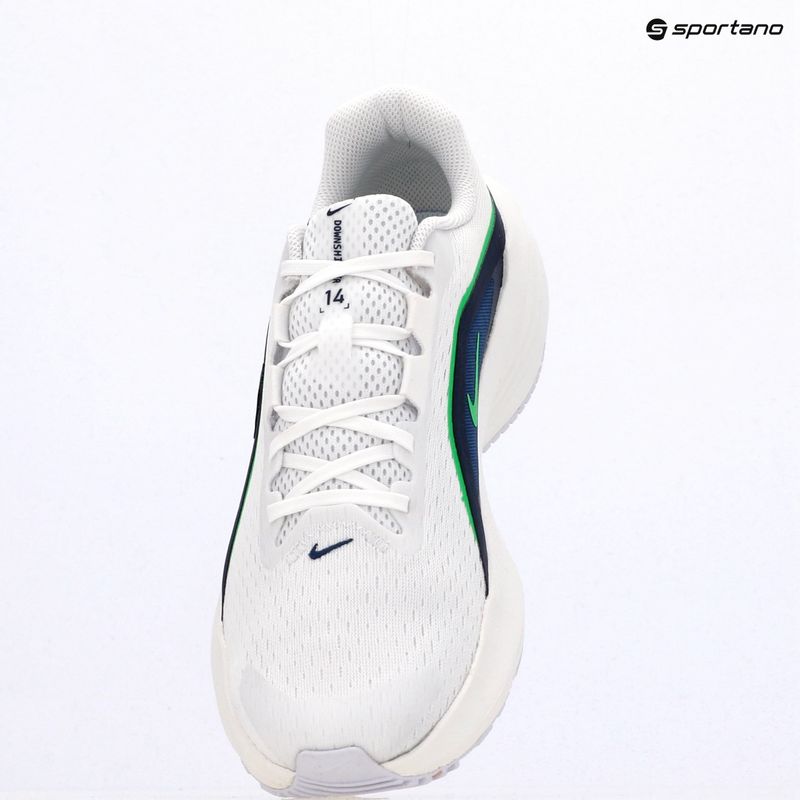 Încălțăminte de alergare pentru bărbați Nike Downshifter 14 white/midnight navy/green spark 9