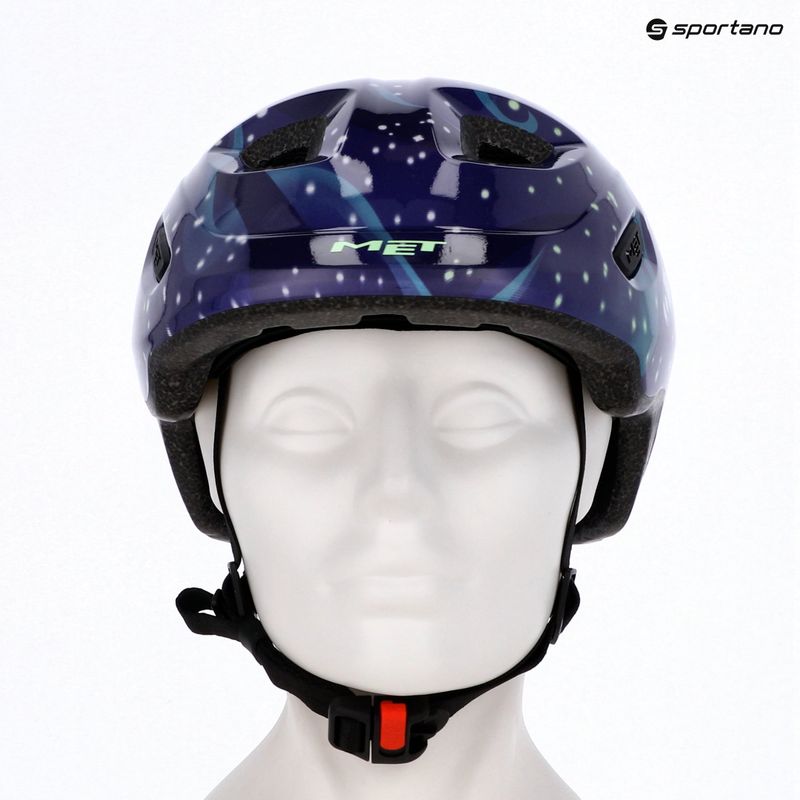 Cască de ciclism pentru copii MET Hooray space glow in the dark 7