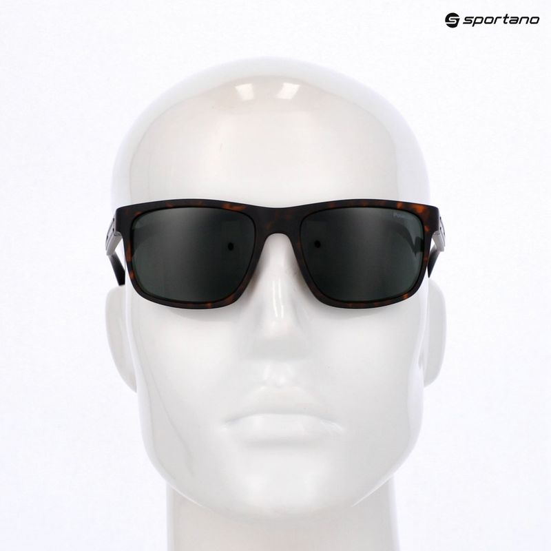 Ochelari de soare pentru bărbați Polaroid PLD 2157/S matte brown havana/green polarized 9