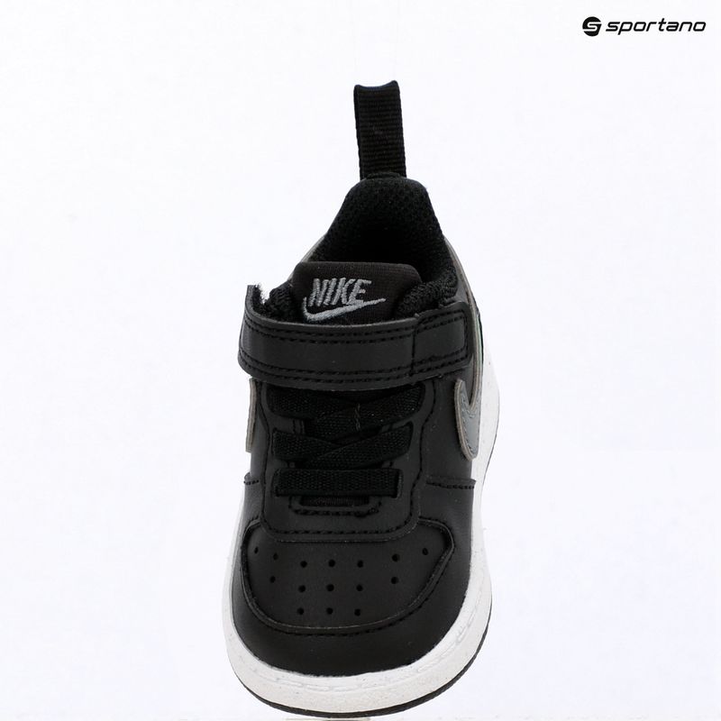 Încălțăminte pentru copii Nike Court Borough Low black/smoke grey/white/illusion green 7