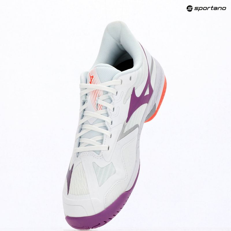 Încălțăminte de tenis pentru femei Mizuno Wave Exceed Court AC white/dahlia/lava orange 9