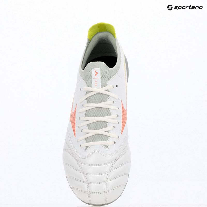 Încălțăminte de fotbal Mizuno Morelia Neo V β Pro AG white/lava orange/evening primrose 9