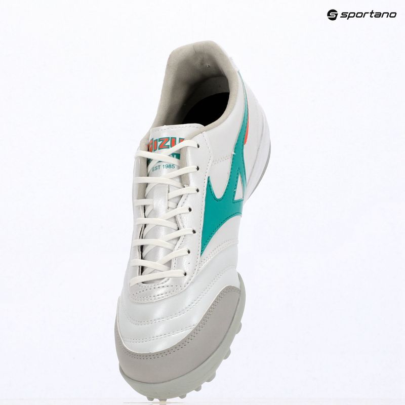 Încălțăminte de fotbal Mizuno Morelia Sala Pro TF white/arcadia/lava orange 9