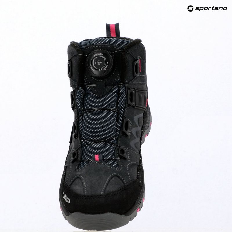 Încălțăminte de trekking pentru copii CMP Kiruna Mid Fitgo Fleece Wp antracite/festival 9