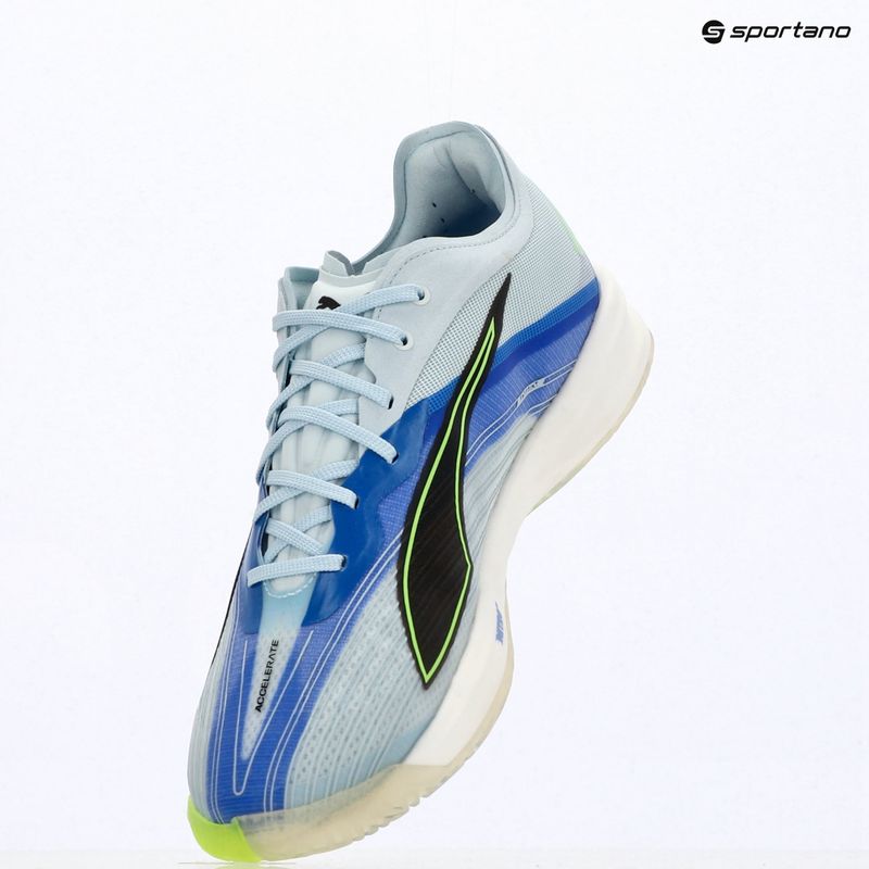 Încălțăminte de handbal PUMA Accelerate Nitro SQD 5 aqua glow/puma black/green glare/royal sapphire 9