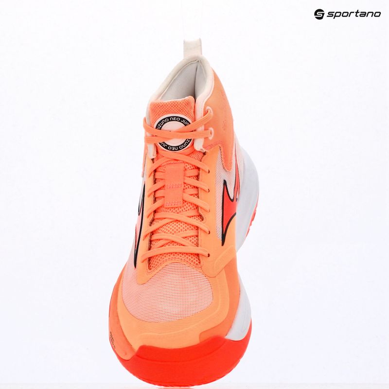 Încălțăminte de volei Mizuno Neo Jump Mid flamingo coral/lava orange/white 7