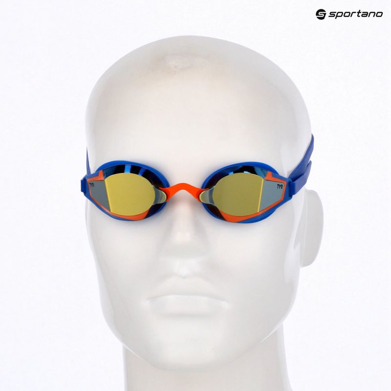 Ochelari înot TYR Stealth-X Performance Mirrored navy/gold 6