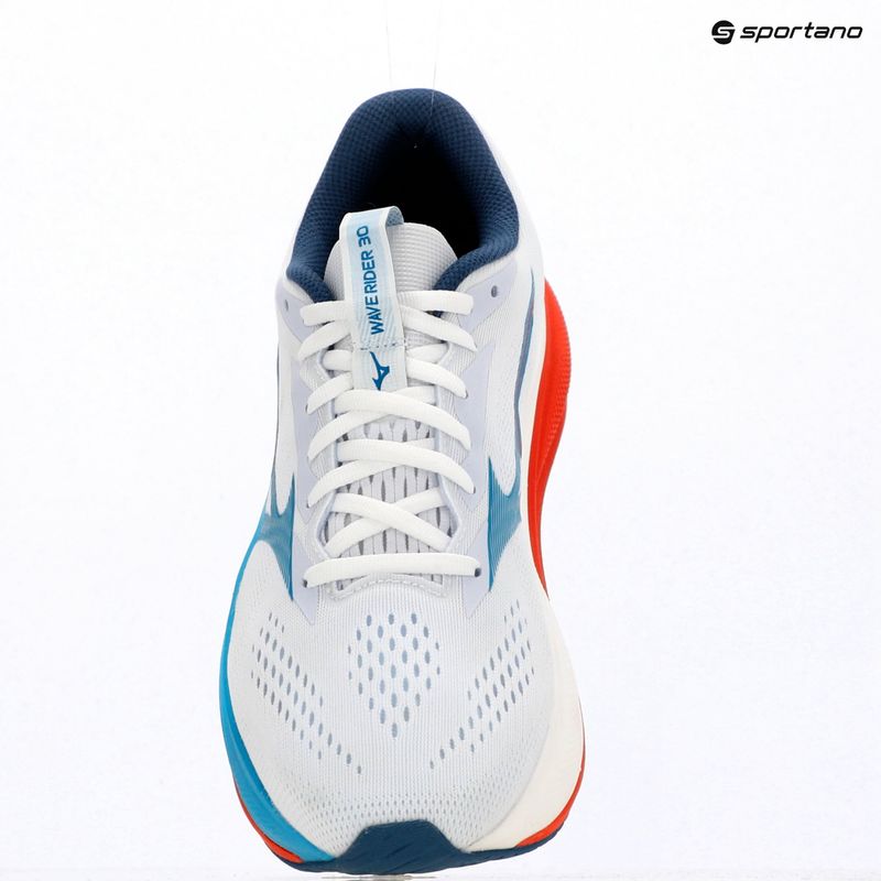 Încălțăminte de alergare pentru bărbați Mizuno Wave Rider 30 white/blue jewel/orange 8