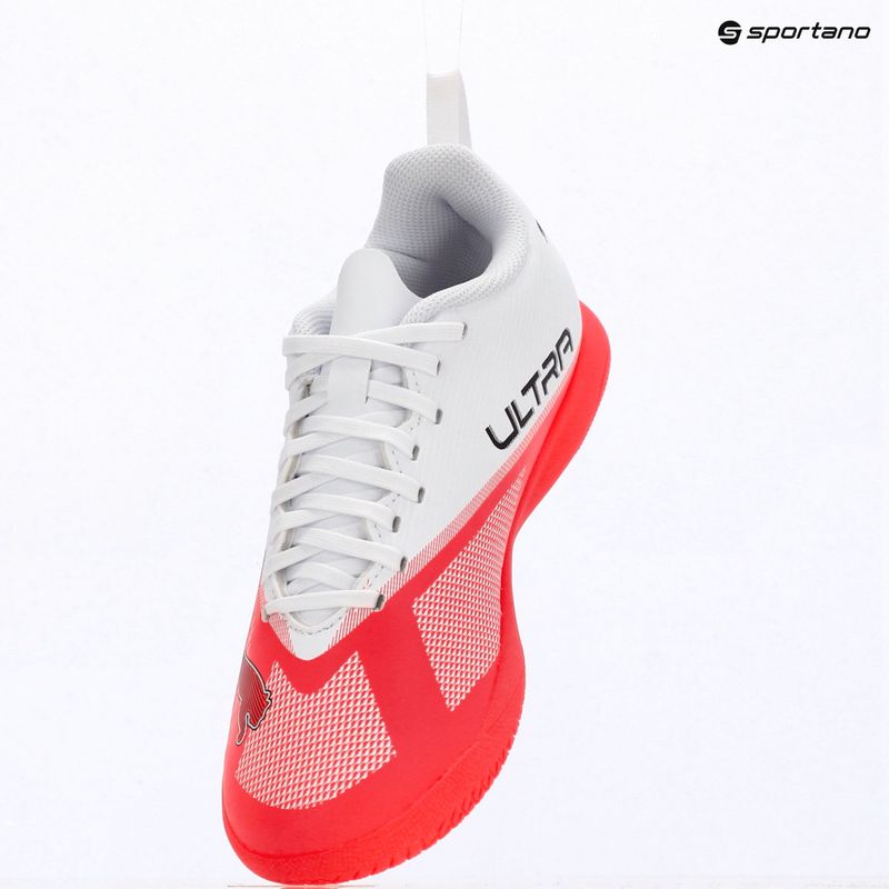 Încălțăminte de fotbal pentru copii Puma Ultra 7 Play IT Jr Ultra Red/Puma Black/Puma White 8