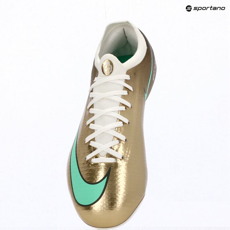 Încălțăminte de fotbal pentru copii Nike Jr. Vapor 17 Pro "Kylian Mbappé" Metallic Gold/Green Glow 9