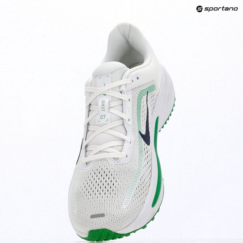 Încălțăminte de alergare pentru bărbați Nike Quest 7 white/green spark/midnight navy 10