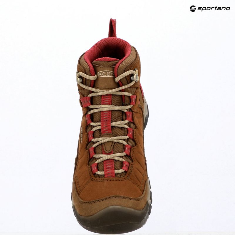Încălțăminte de trekking pentru femei KEEN Targhee IV Mid Wp bison/beaujolais 15
