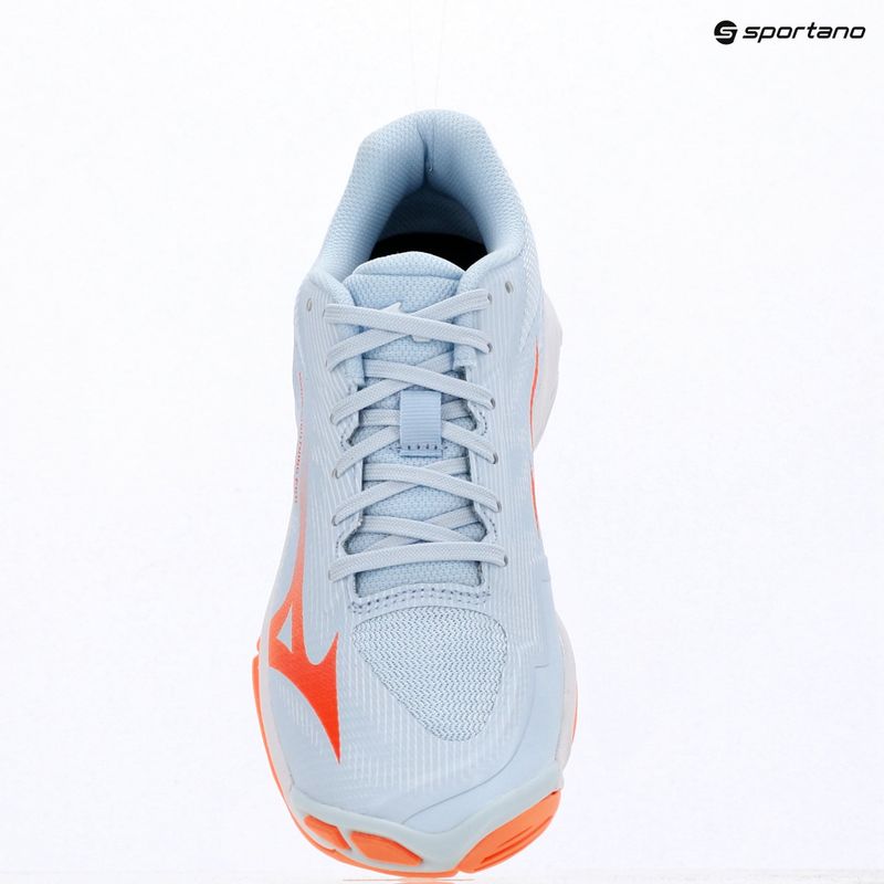 Încălțăminte de volei pentru femei Mizuno Wave Lightning Pro blue finch/lava orange/flamingo coral 15