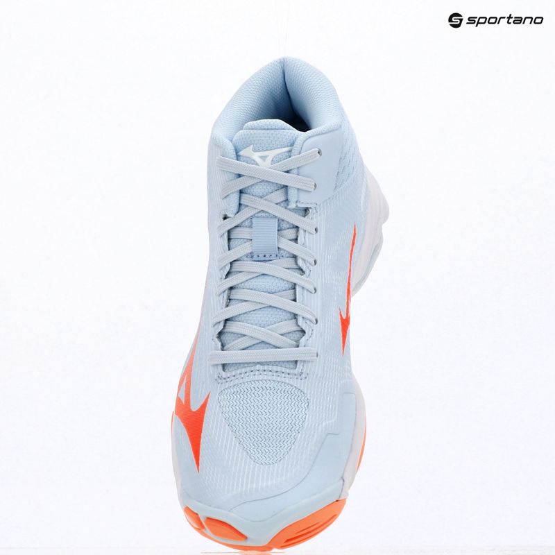 Încălțăminte de volei pentru femei Mizuno Wave Lightning Pro Mid blue finch/lava orange/flamingo coral 15