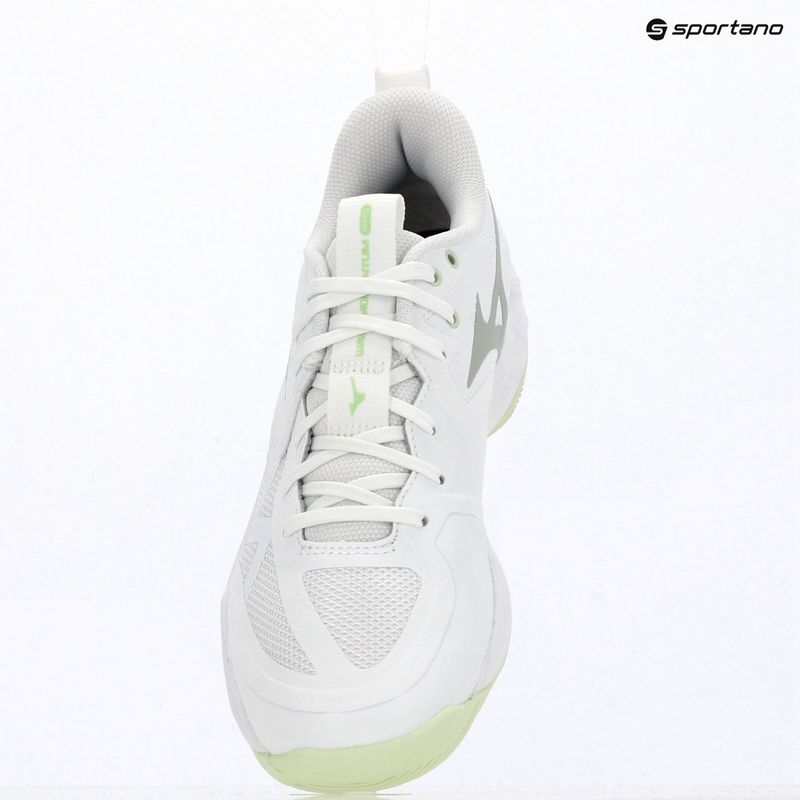 Încălțăminte de volei pentru femei Mizuno Wave Momentum Pro white/aqua gray/ambrosia 15