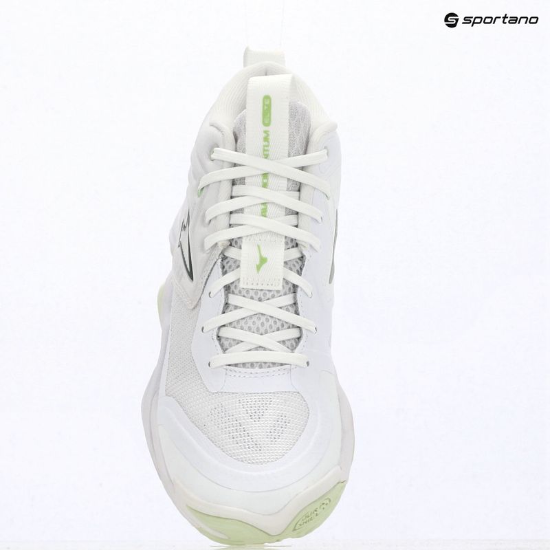 Încălțăminte de volei pentru femei Mizuno Wave Momentum Elite Mid white/balsam green/ambrosia 15