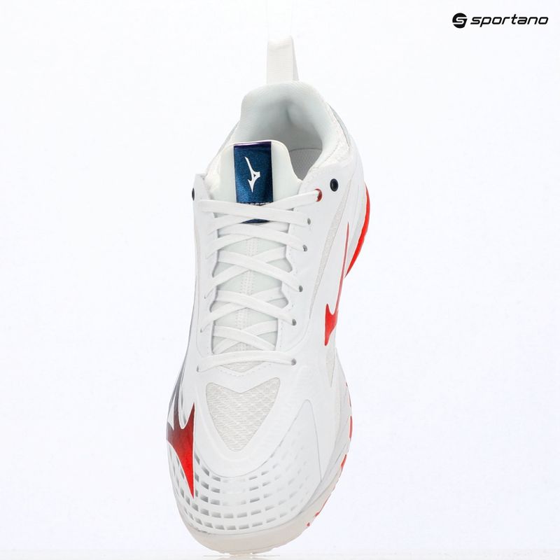 Încălțăminte de tenis pentru bărbați Mizuno Wave Drive Neo 4 white/insignia blue/orange 13