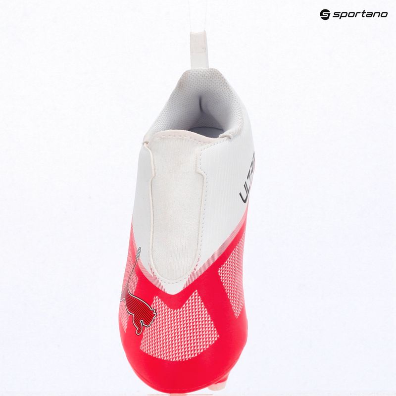 Încălțăminte de fotbal pentru copii Puma Ultra 7 Play LL FG/AG Jr Ultra Red/Puma Black/Puma White 8