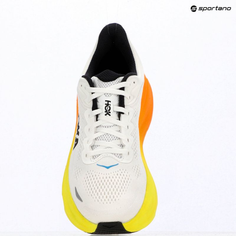 Încălțăminte de alergare pentru bărbați HOKA Bondi 9 white/neon tangerine 16