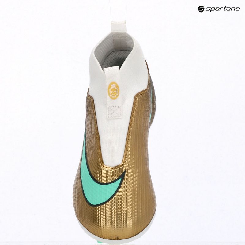 Încălțăminte de fotbal pentru copii Nike Jr. Mercurial Superfly 11 Academy "Kylian Mbappé" metallic gold/green glow 17