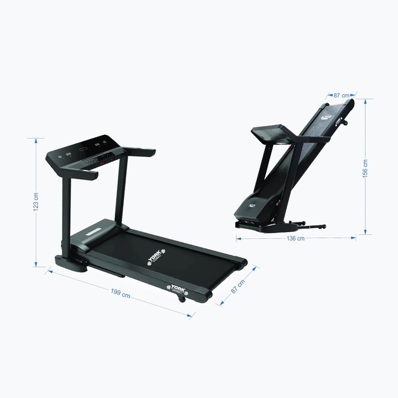 Bandă de alergare electrică York Fitness HT9 black 16