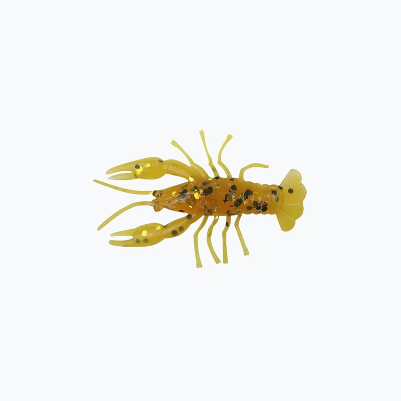 Momeală de cauciuc Relax Crawfish 1 Laminat 8 buc. Rootbeer-Gold, Black Glitter / Yellow CRF1