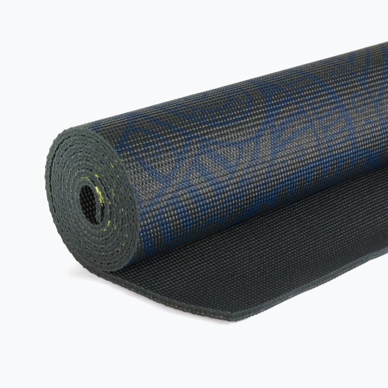 Covoraș de yoga Gaiam Premium Sundial Layers 6 mm black/navy/yellow 5