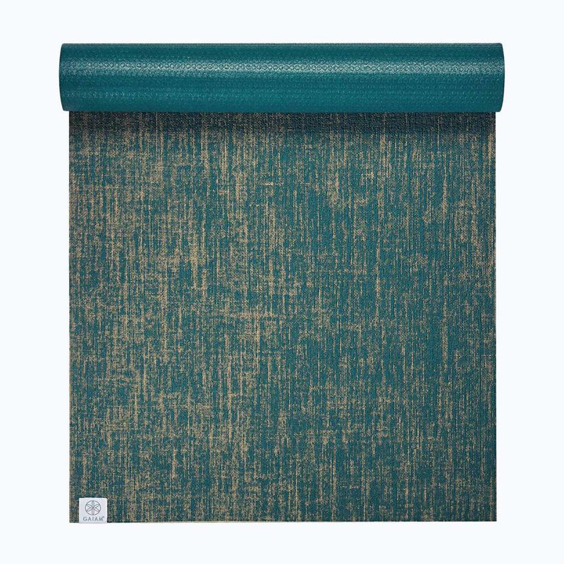 Covoraș de yoga Gaiam Jute 6 mm blue 2