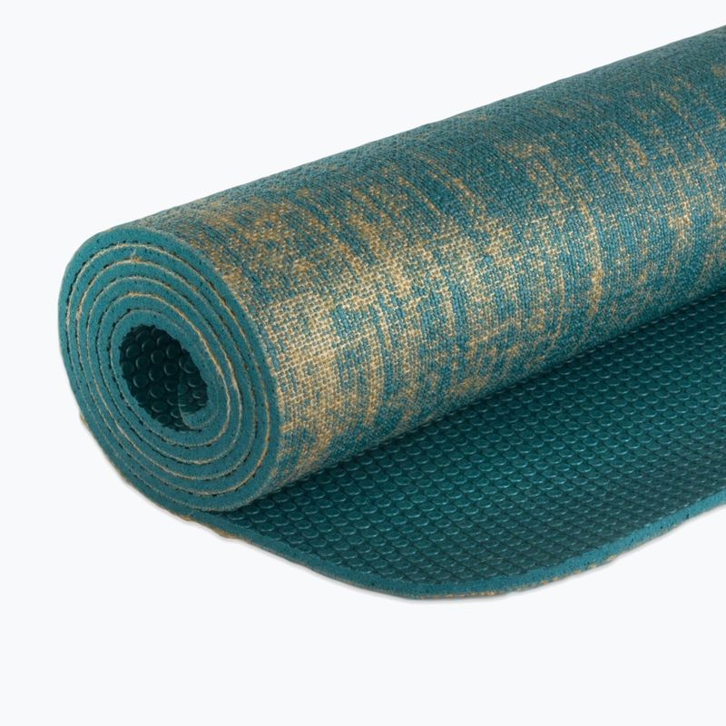 Covoraș de yoga Gaiam Jute 6 mm blue 5