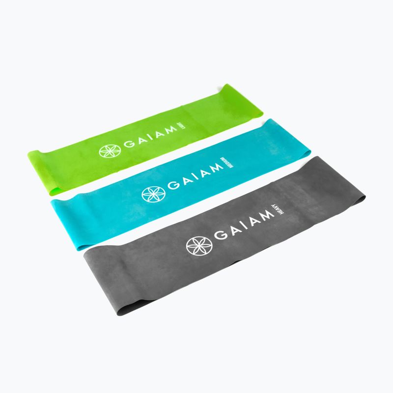 Set de benzi pentru antrenament antrenament Gaiam 63578 3 szt. black/blue/green 2