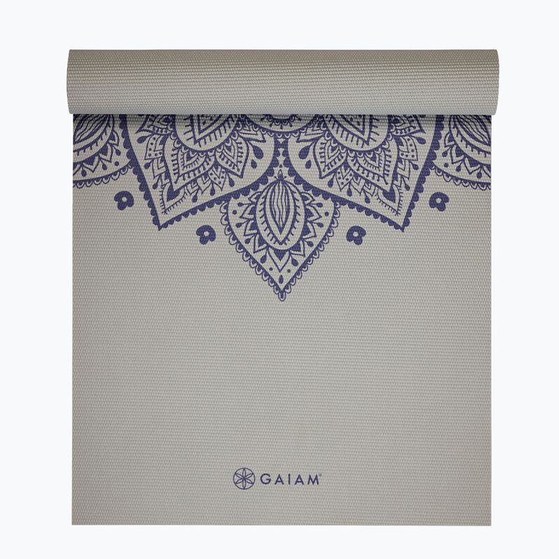 Covoraș de yoga Gaiam Sustained Yoga grey sundial flower 2
