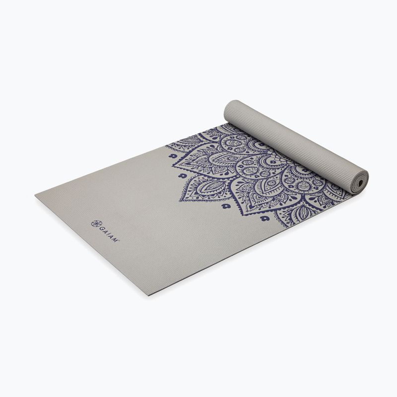Covoraș de yoga Gaiam Sustained Yoga grey sundial flower 3