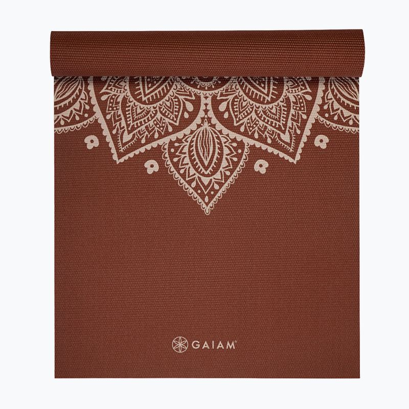 Covoraș de yoga Gaiam Intense Rust Sundial Flower 5 mm intense sundial flower 3
