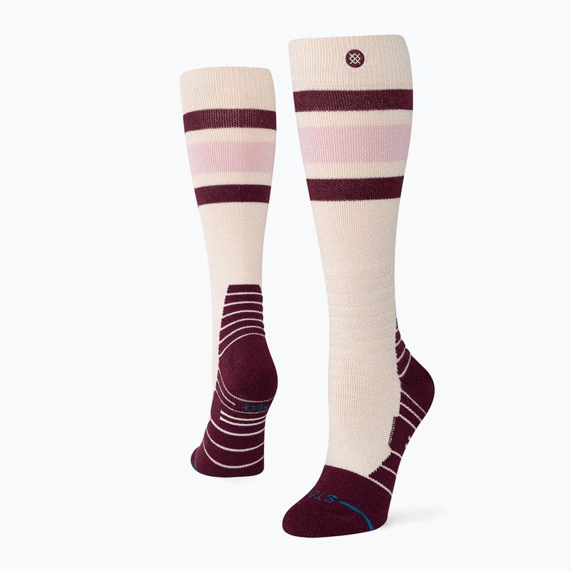 Șosete de schi pentru femei Stance Boyd Mid Wool Snow oat/meal 2