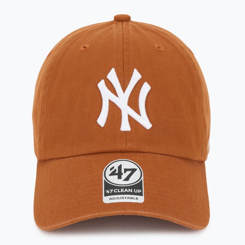 Șapcă 47 Brand MLB New York Yankees CLEAN UP burnt orange 2