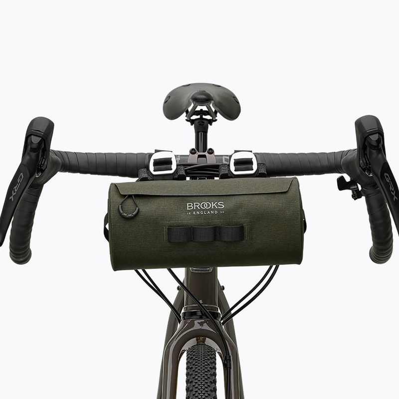Geantă de bicicletă pentru ghidon Brooks England Scape Pouch 3 l mud green 6