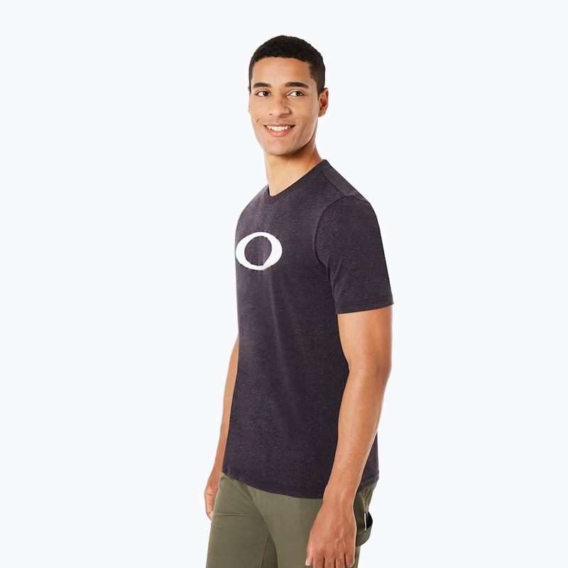 Tricou pentru bărbați Oakley O-Bold Ellipse blackout lt htr 4