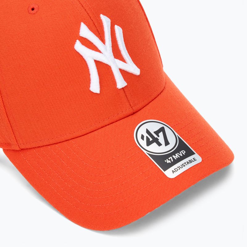 Șapcă 47 Brand MLB New York Yankees MVP vibrant orange 3