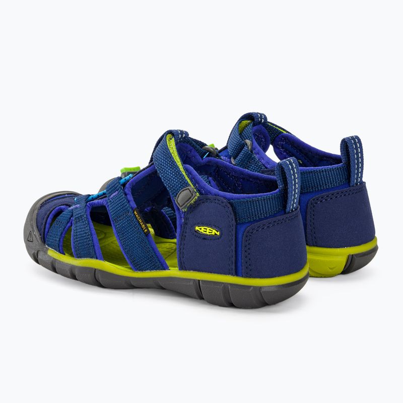 Sandale pentru copii KEEN Seacamp II CNX blue depths/chartreuse 3