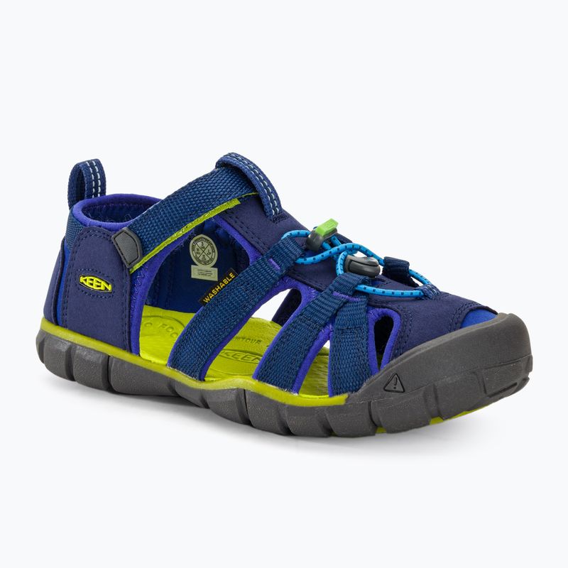 Sandale pentru juniori KEEN Seacamp II CNX blue depths/chartreuse