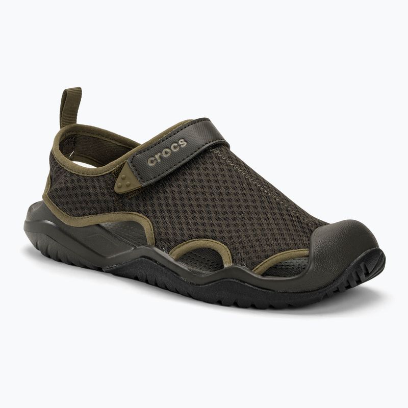 Sandale pentru bărbați Crocs Swiftwater Mesh Deck espresso
