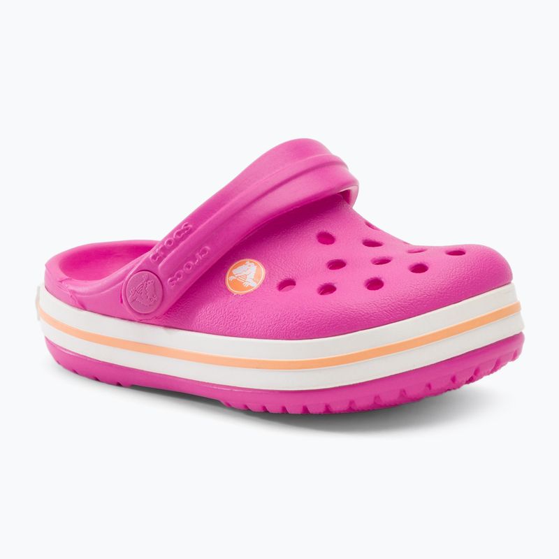 Șlapi Crocs Kids Crocband Clog roz electric/cantaloupe flip-flops 2
