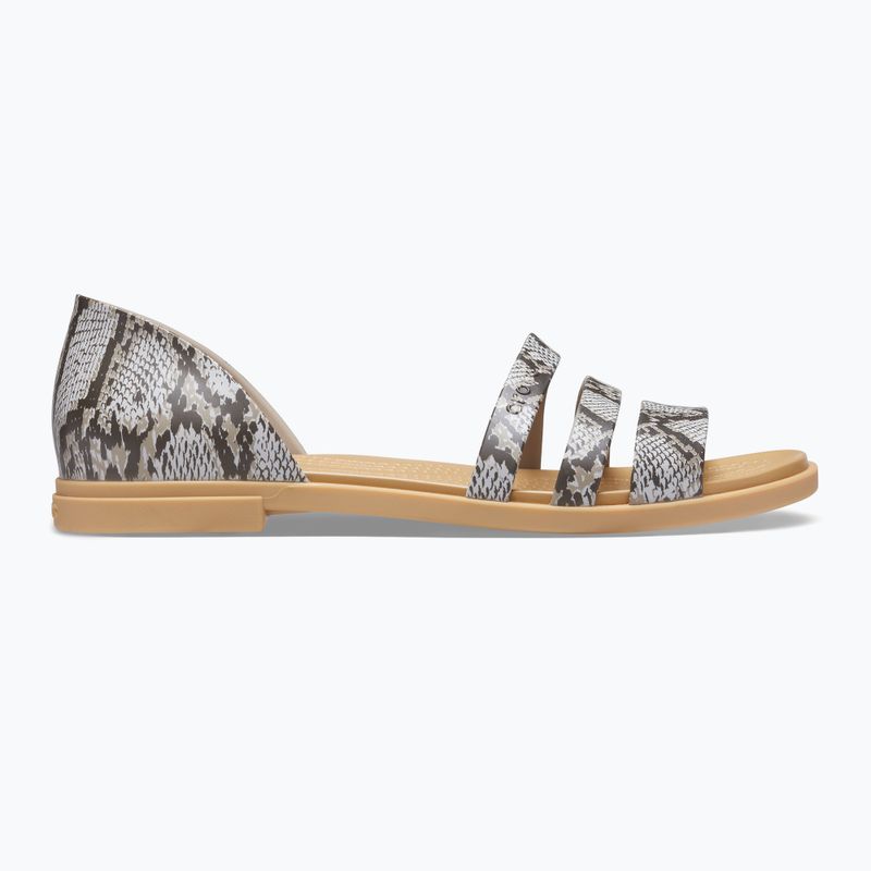 Sandale pentru femei Crocs Tulum Open Flat mushroom/stucco 9