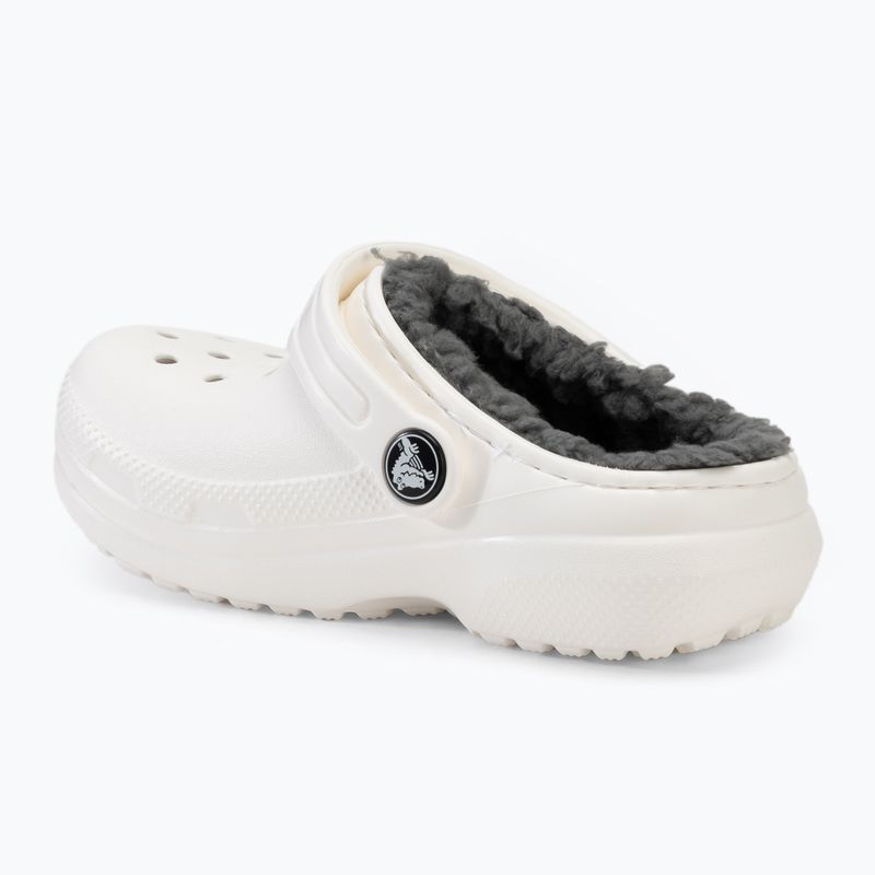 Papuci pentru copii Crocs Classic Lined Clog Toddler white/grey 4