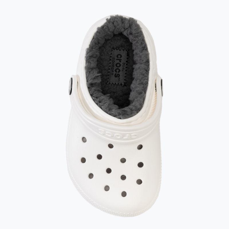 Papuci pentru copii Crocs Classic Lined Clog Toddler white/grey 6