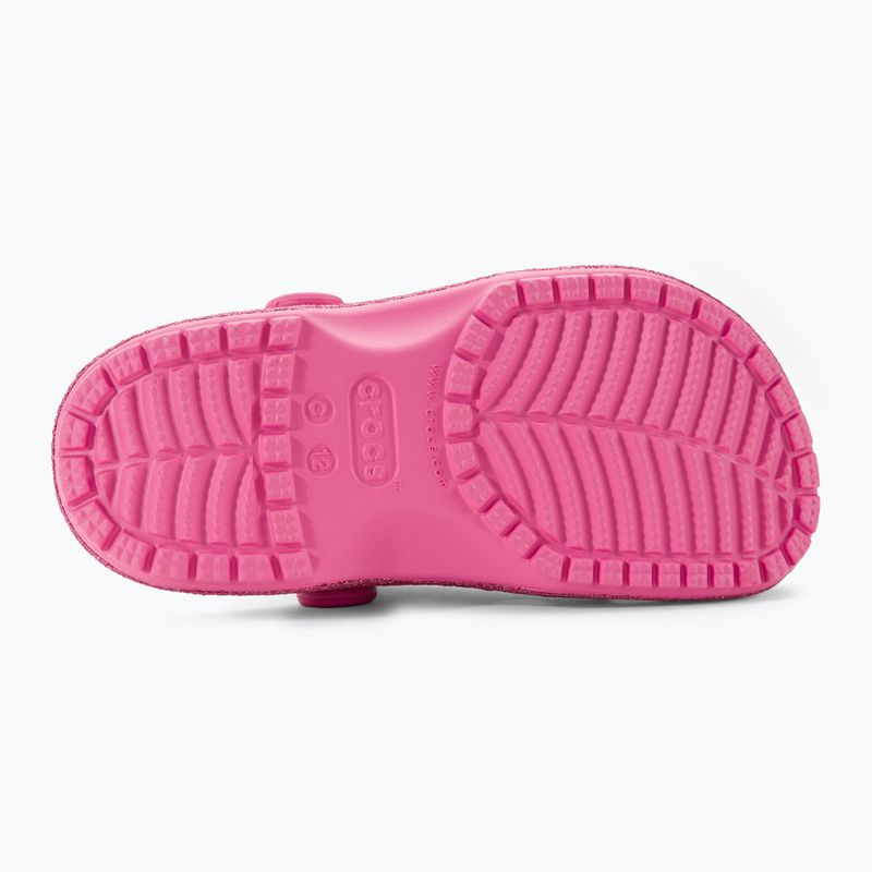 Crocs Classic Glitter Clog roz limonadă roz pentru copii flip-flops pentru copii 6