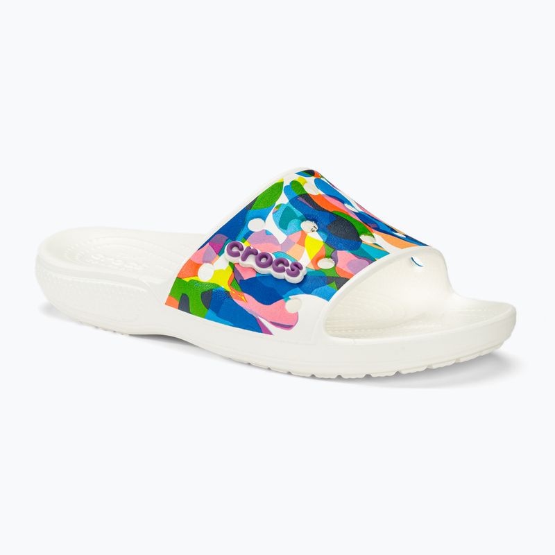 Papuci Crocs Classic Crocs Bubble Block Slide white/multi