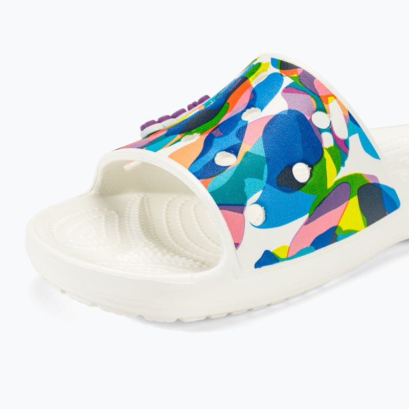 Papuci Crocs Classic Crocs Bubble Block Slide white/multi 7