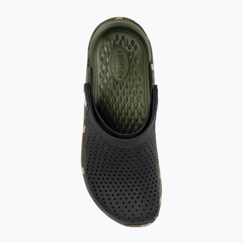 Papuci Crocs LiteRide Printed Camo Clog black/multi 6
